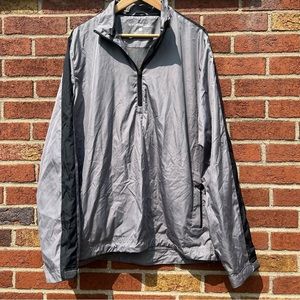 STORMPACK AUR Mens 1/4 Zip Pullover Jacket Water Repellent Windbreaker Gray XL